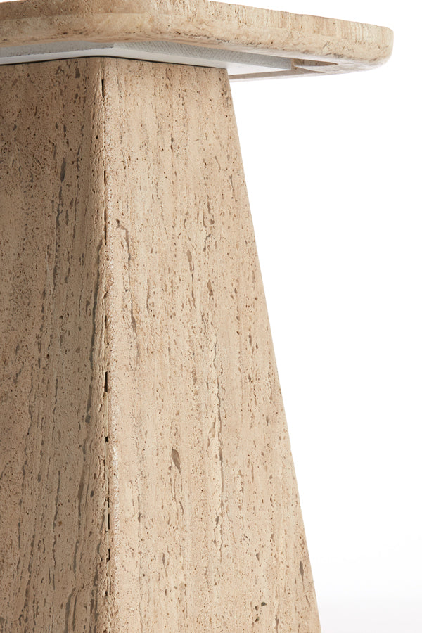 Light & Living Living Side table 40x40x49 cm KEPAMI travertine sand House of Isabella UK