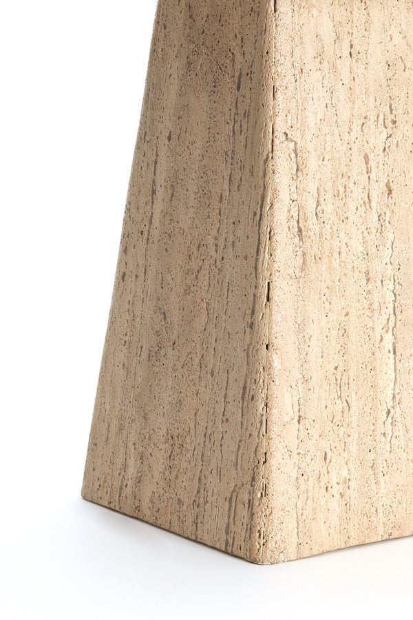 Light & Living Living Side table 40x40x49 cm KEPAMI travertine sand House of Isabella UK