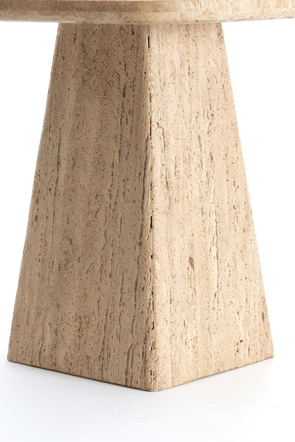 Light & Living Living Side table 40x40x49 cm KEPAMI travertine sand House of Isabella UK
