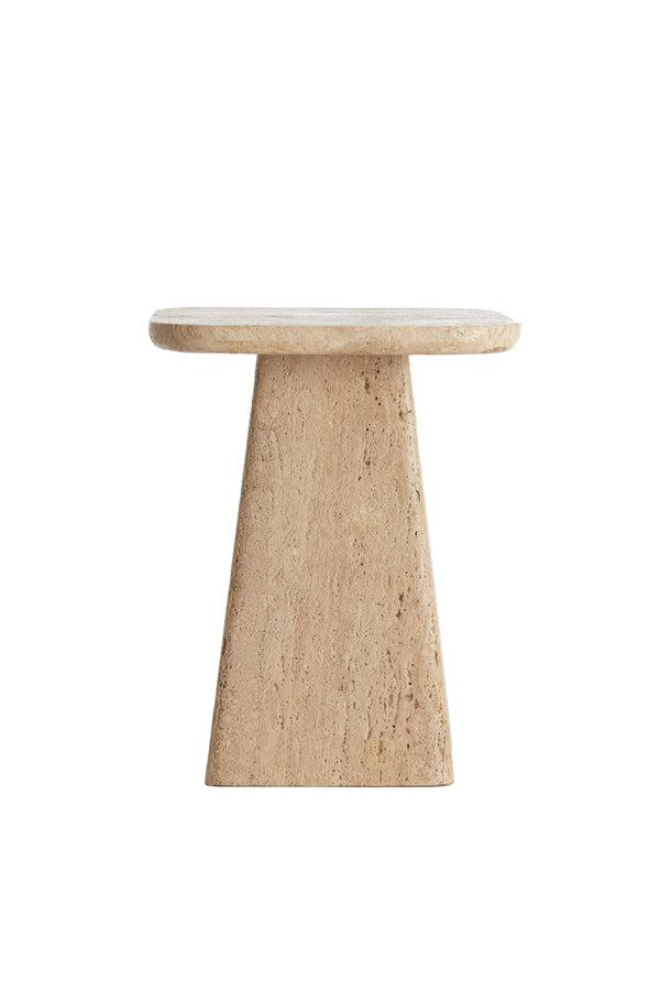 Light & Living Living Side table 40x40x49 cm KEPAMI travertine sand House of Isabella UK