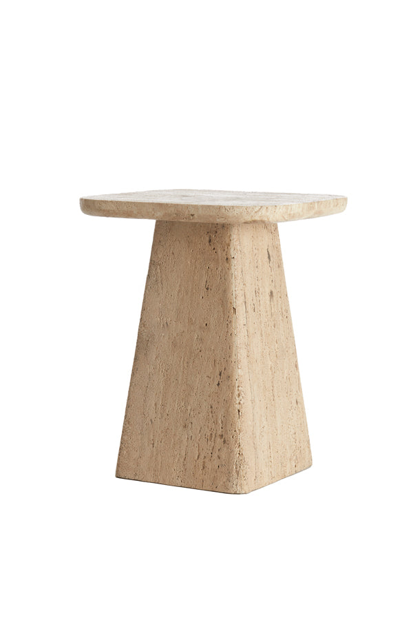 Light & Living Living Side table 40x40x49 cm KEPAMI travertine sand House of Isabella UK