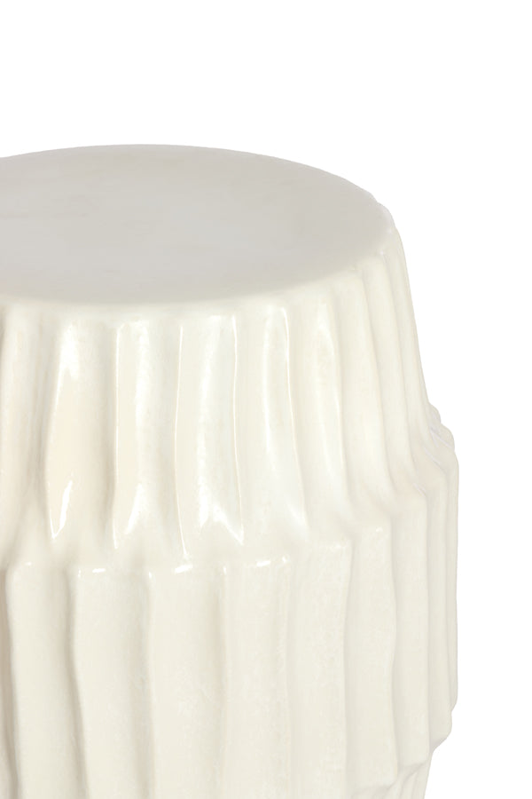 Light & Living Living Side table 40x52 cm ISILI ceramics matt white House of Isabella UK
