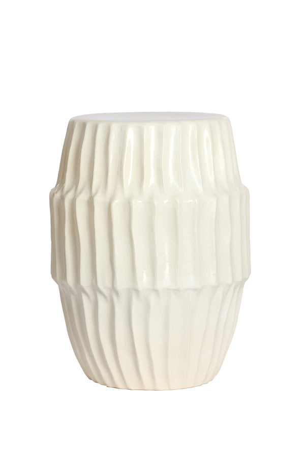 Light & Living Living Side table 40x52 cm ISILI ceramics matt white House of Isabella UK