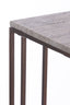 Light & Living Living Side table 41x31x66 cm ROSHAN travertine brown+dark brown House of Isabella UK
