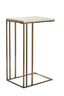 Light & Living Living Side table 41x31x66 cm ROSHAN travertine sand+antique bronze House of Isabella UK