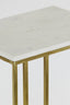 Light & Living Living Side table 41x31x66 cm ROSHAN white marble+antique bronze House of Isabella UK