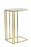 Light & Living Living Side table 41x31x66 cm ROSHAN white marble+antique bronze House of Isabella UK