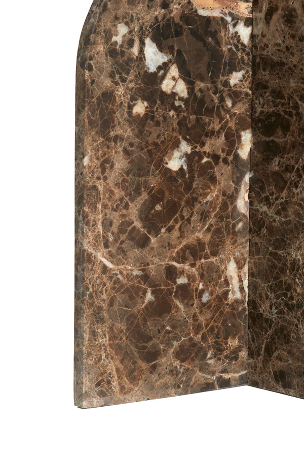 Light & Living Living Side table 41x48 cm OTINIA marble dark brown House of Isabella UK
