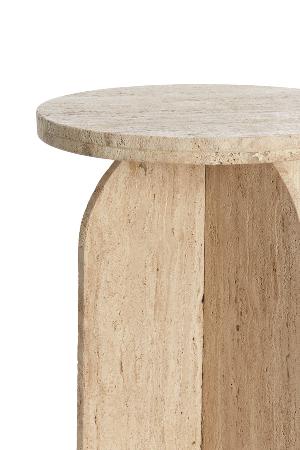 Light & Living Living Side table 41x48 cm OTINIA travertine sand House of Isabella UK