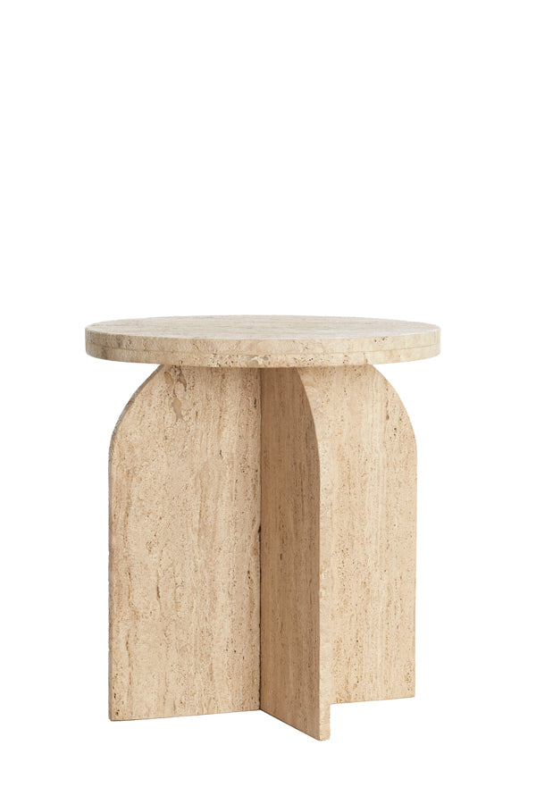 Light & Living Living Side table 41x48 cm OTINIA travertine sand House of Isabella UK