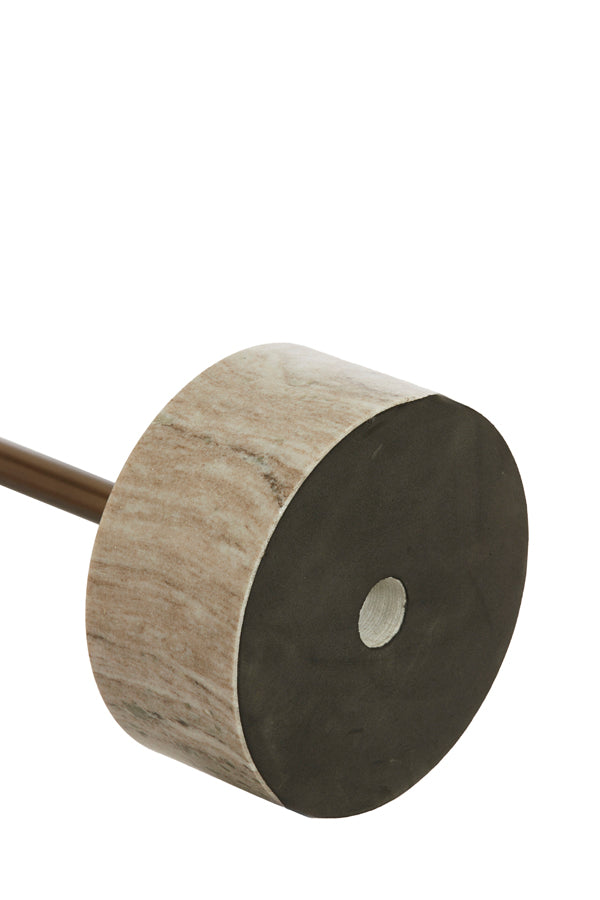 Light & Living Living Side table 41x53 cm CIVITA marble sand-grey+drk bronz-bronz House of Isabella UK