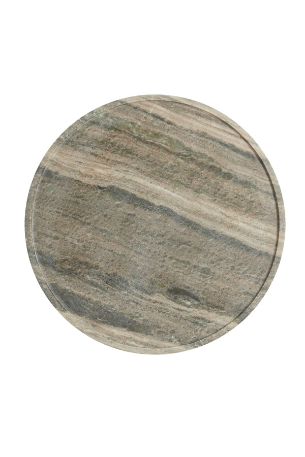 Light & Living Living Side table 41x53 cm CIVITA marble sand-grey+drk bronz-bronz House of Isabella UK