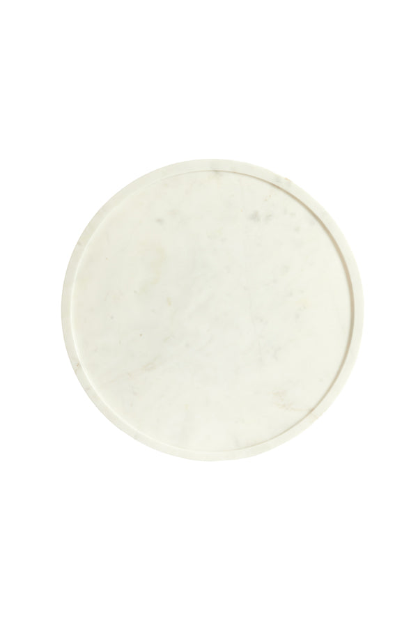 Light & Living Living Side table 41x53 cm CIVITA marble white+antique bronze House of Isabella UK