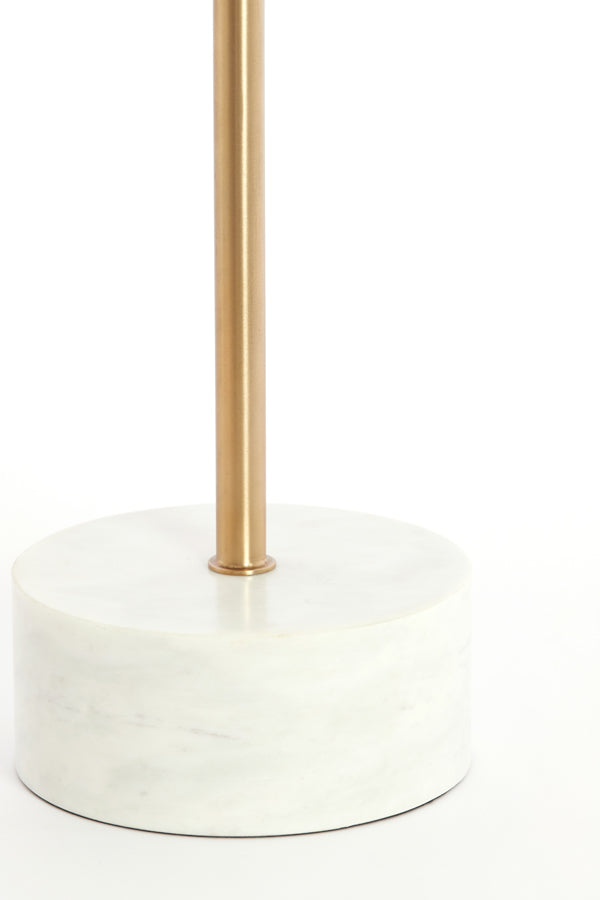 Light & Living Living Side table 41x53 cm CIVITA marble white+antique bronze House of Isabella UK