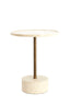 Light & Living Living Side table 41x53 cm CIVITA travertine sand+dark brwn-bronze House of Isabella UK