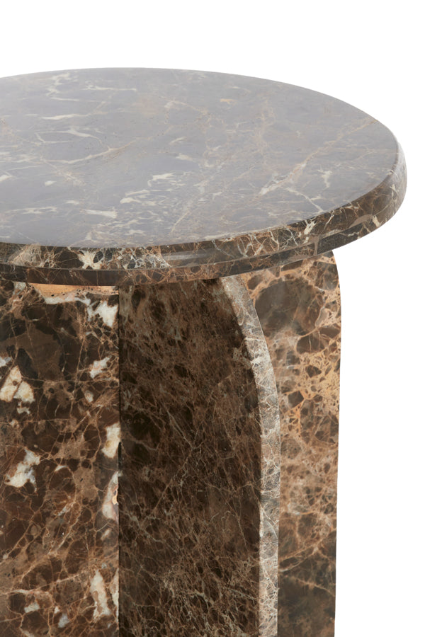 Light & Living Living Side table 41x56 cm OTINIA marble dark brown House of Isabella UK