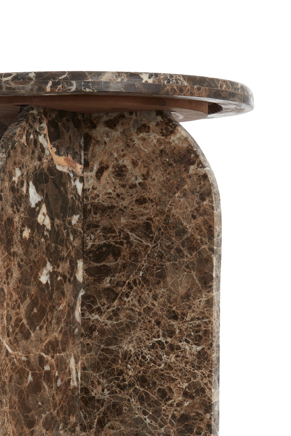 Light & Living Living Side table 41x56 cm OTINIA marble dark brown House of Isabella UK