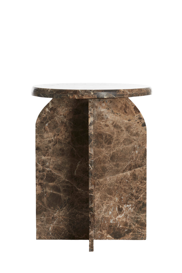 Light & Living Living Side table 41x56 cm OTINIA marble dark brown House of Isabella UK