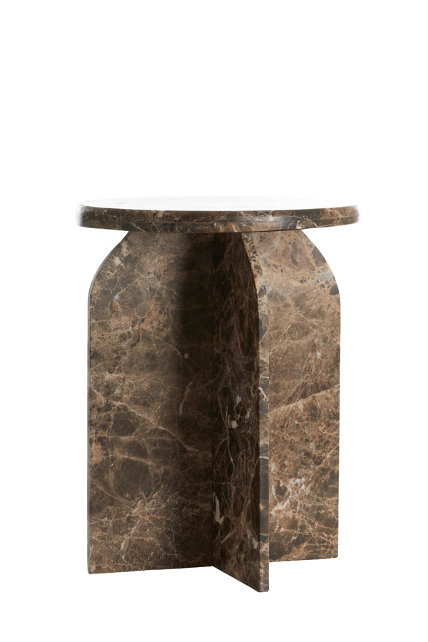 Light & Living Living Side table 41x56 cm OTINIA marble dark brown House of Isabella UK
