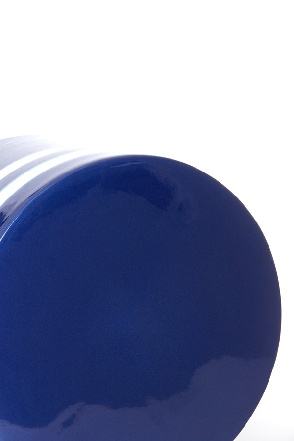 Light & Living Living Side table 42x34 cm MOOCA ceramics dark blue-white House of Isabella UK