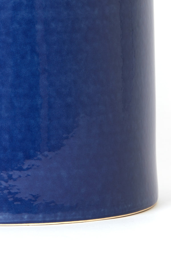 Light & Living Living Side table 42x34 cm MOOCA ceramics dark blue-white House of Isabella UK