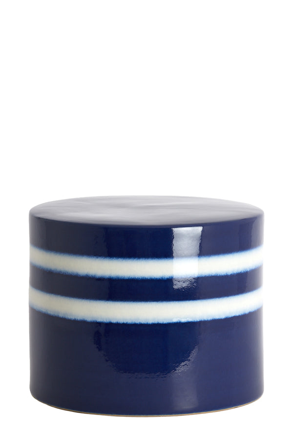 Light & Living Living Side table 42x34 cm MOOCA ceramics dark blue-white House of Isabella UK
