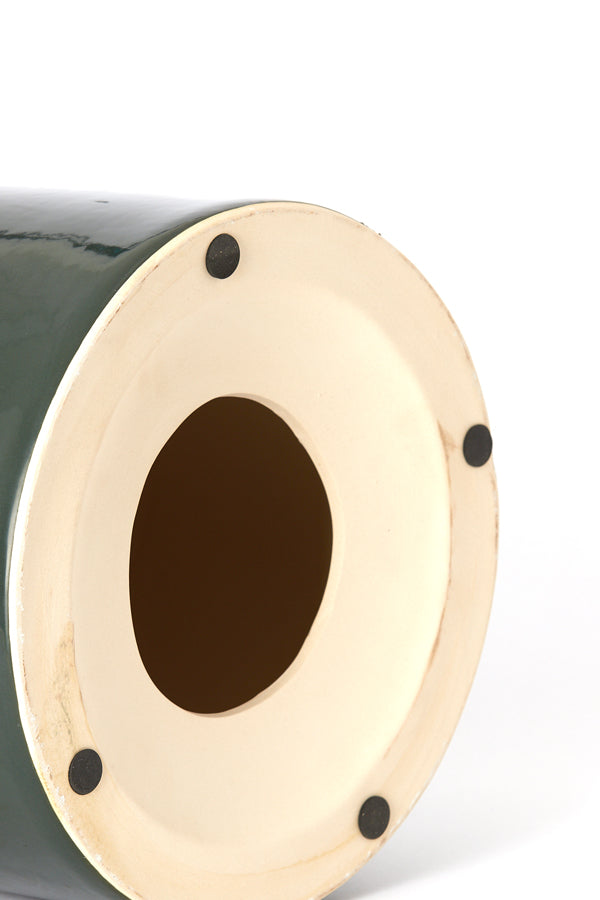 Light & Living Living Side table 42x34 cm MOOCA ceramics dark green-white House of Isabella UK