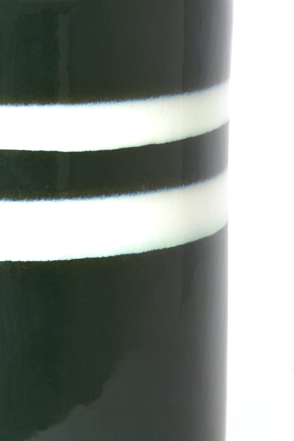 Light & Living Living Side table 42x34 cm MOOCA ceramics dark green-white House of Isabella UK