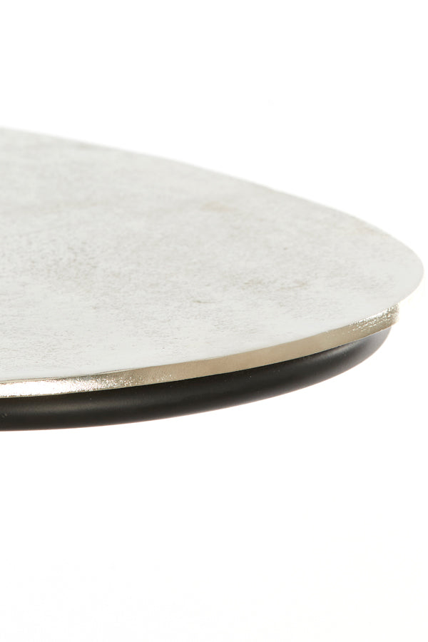 Light & Living Living Side table 43x27x53 cm MARSH raw nickel+black House of Isabella UK