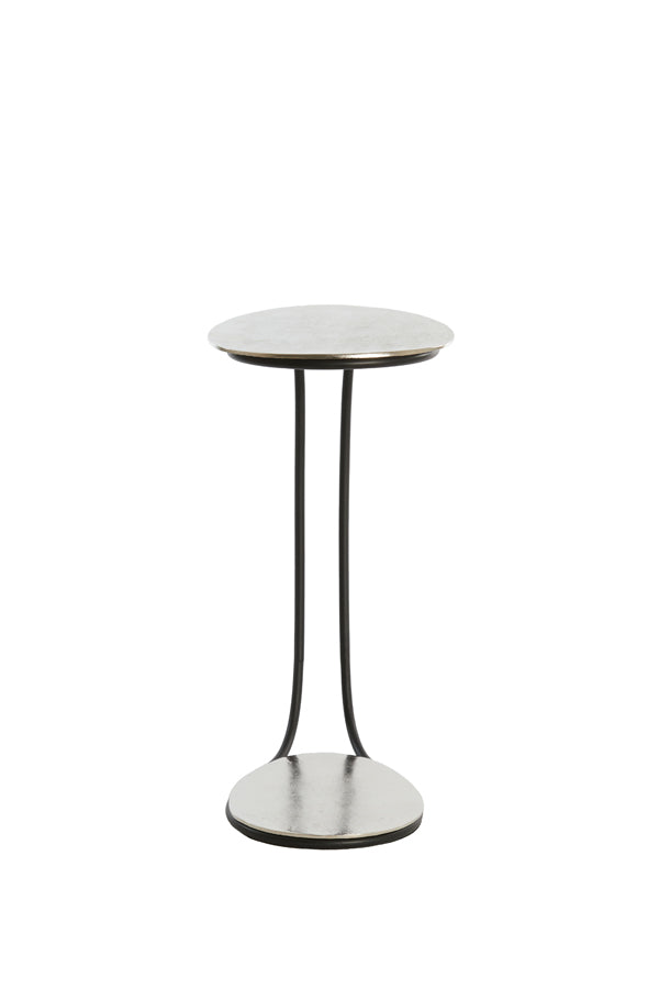 Light & Living Living Side table 43x27x53 cm MARSH raw nickel+black House of Isabella UK