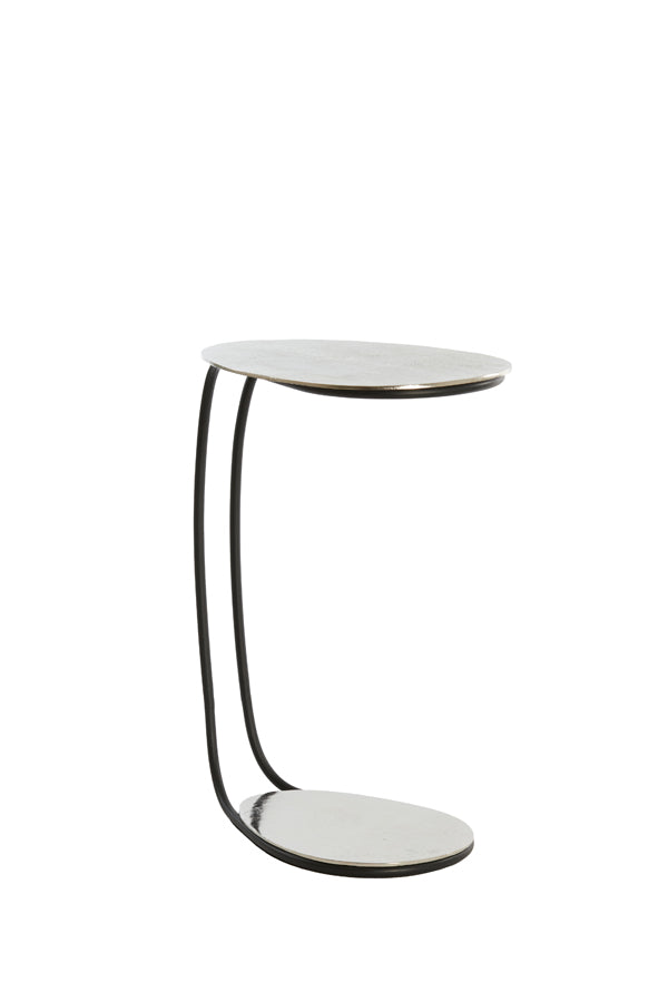 Light & Living Living Side table 43x27x53 cm MARSH raw nickel+black House of Isabella UK