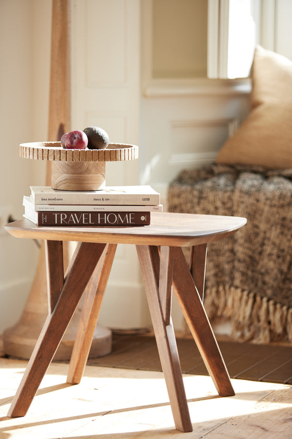 Light & Living Living Side table 44x44x36 cm QUENZA acacia wood brown House of Isabella UK