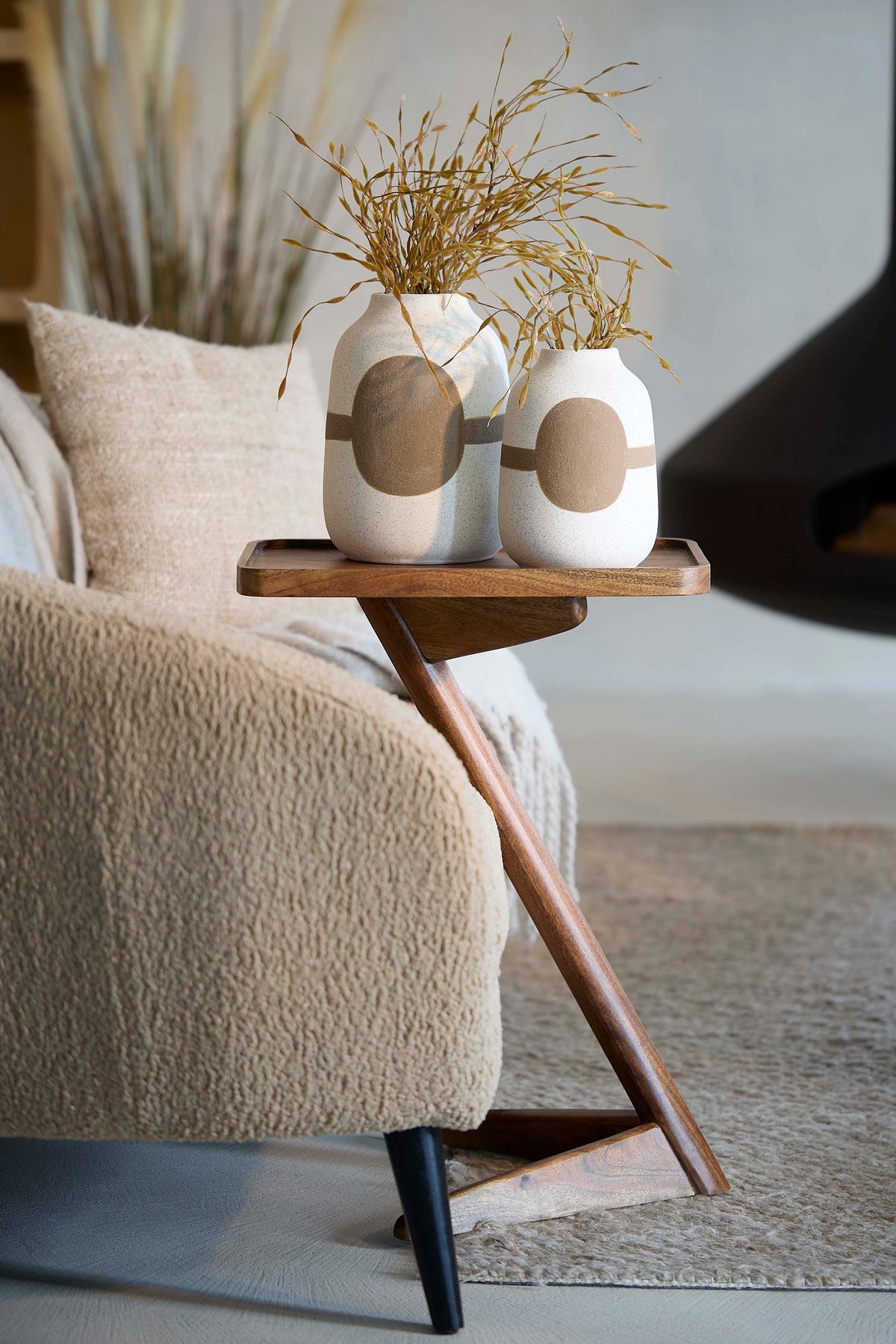Light & Living Living Side table 45x42x63 cm QIANO acacia wood brown House of Isabella UK