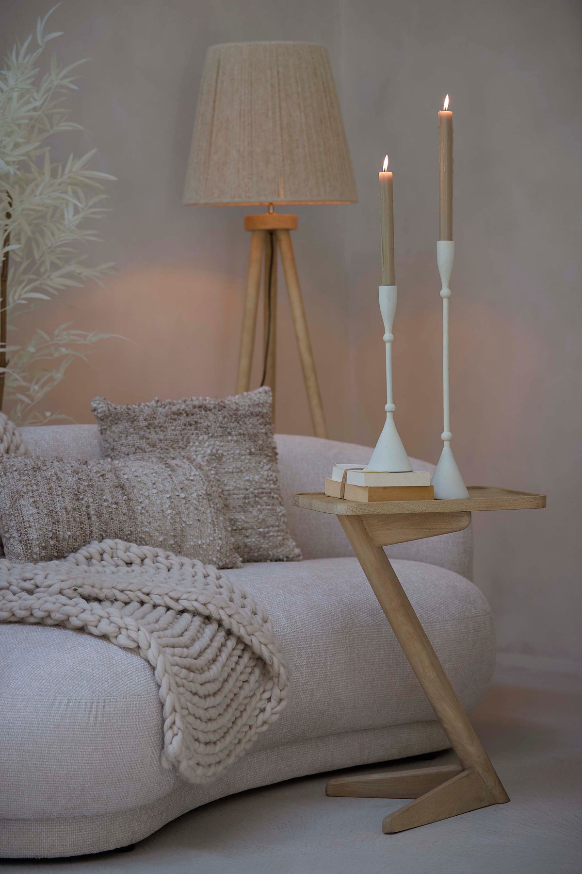 Light & Living Living Side table 45x42x63 cm QIANO mango wood natural House of Isabella UK