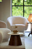 Light & Living Living Side table 45x45x35 cm OKATO cream+wood brown House of Isabella UK