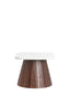 Light & Living Living Side table 45x45x35 cm OKATO cream+wood brown House of Isabella UK