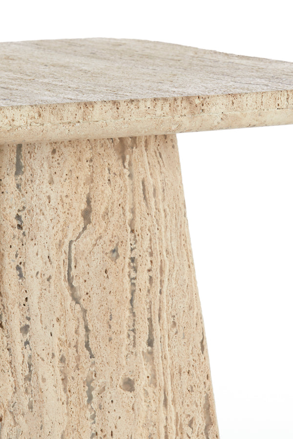 Light & Living Living Side table 45x45x42 cm KEPAMI travertine sand House of Isabella UK