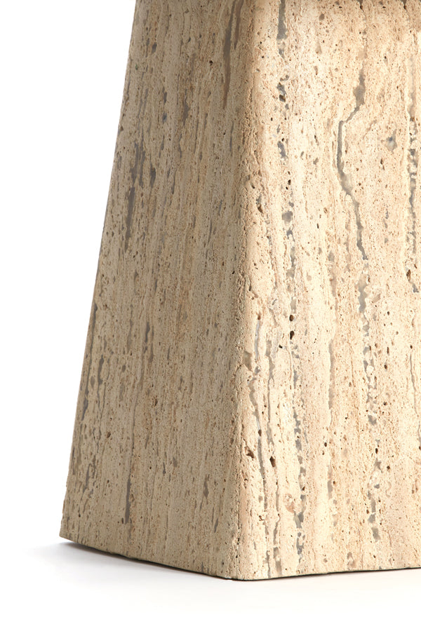 Light & Living Living Side table 45x45x42 cm KEPAMI travertine sand House of Isabella UK