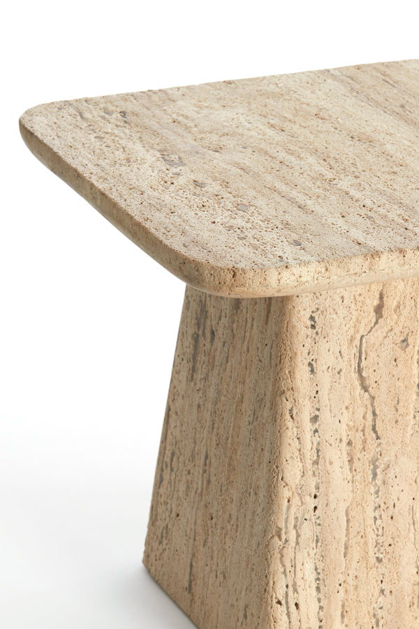 Light & Living Living Side table 45x45x42 cm KEPAMI travertine sand House of Isabella UK