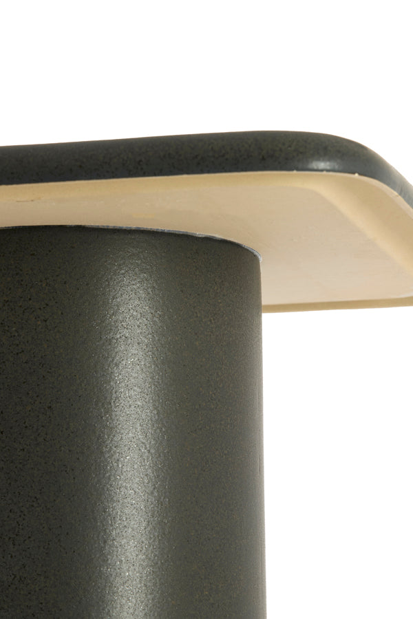 Light & Living Living Side table 45x45x54 cm LUARCA ceramics matt black House of Isabella UK