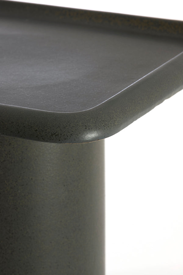 Light & Living Living Side table 45x45x54 cm LUARCA ceramics matt black House of Isabella UK