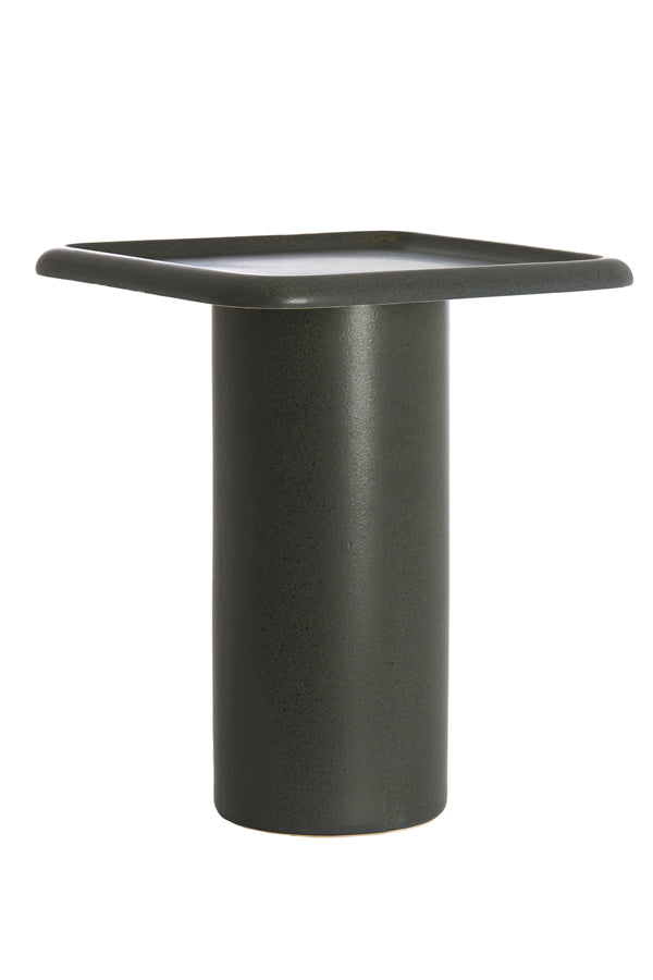 Light & Living Living Side table 45x45x54 cm LUARCA ceramics matt black House of Isabella UK
