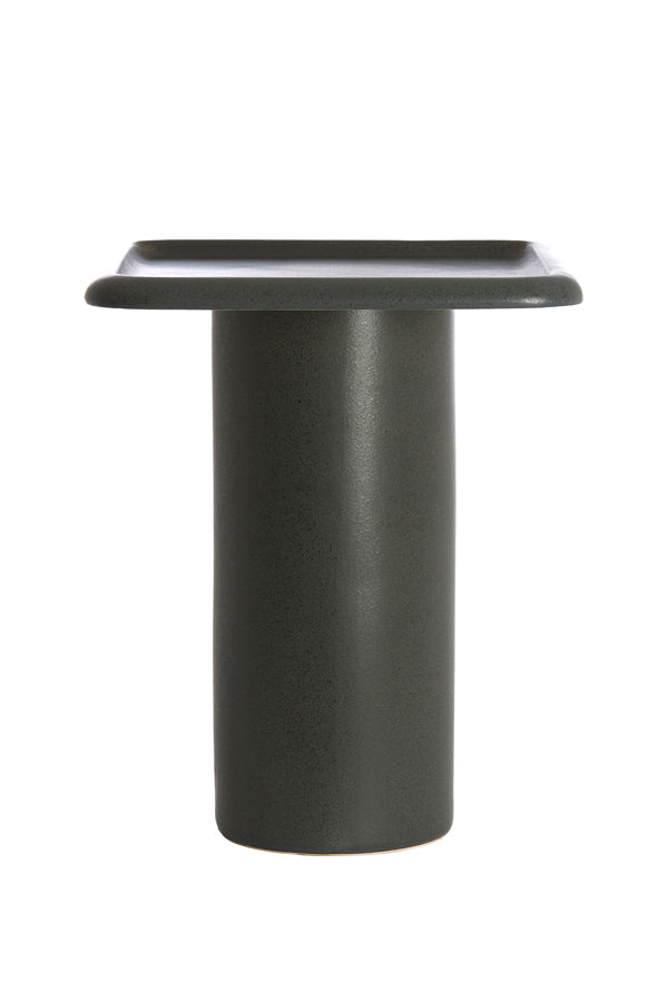 Light & Living Living Side table 45x45x54 cm LUARCA ceramics matt black House of Isabella UK