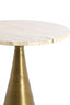 Light & Living Living Side table 45x47 cm BAHIA sand travertine+antique bronze House of Isabella UK
