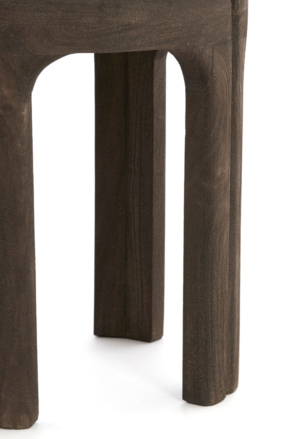 Light & Living Living Side table 45x50 cm ALI wood grey-drk brown+travertine sand House of Isabella UK