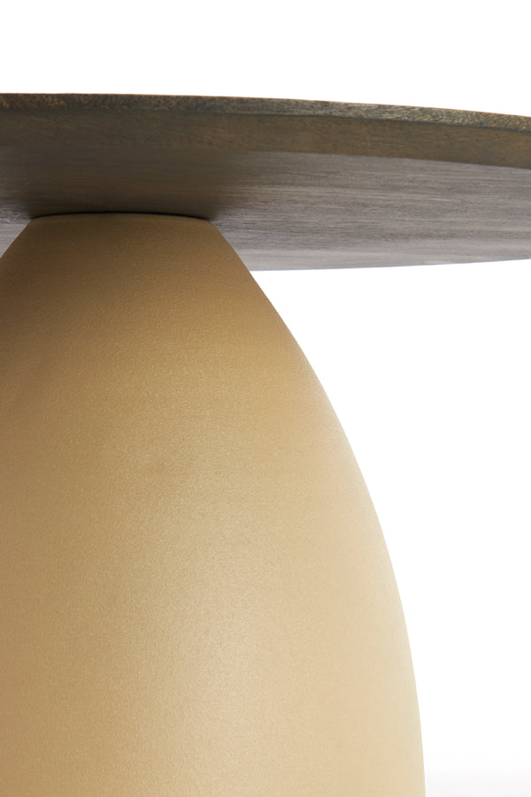 Light & Living Living Side table 45x50 cm OCANA wood oil brown+matt beige House of Isabella UK