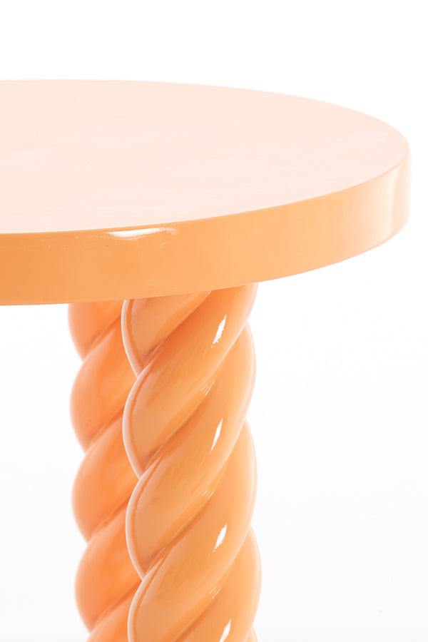 Light & Living Living Side table 46x46 cm VALLEJO shiny orange House of Isabella UK