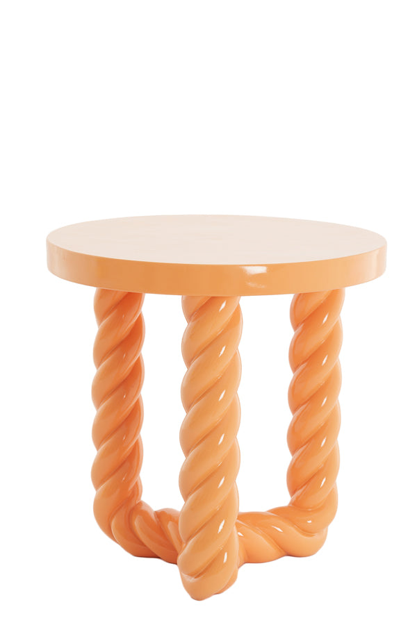 Light & Living Living Side table 46x46 cm VALLEJO shiny orange House of Isabella UK