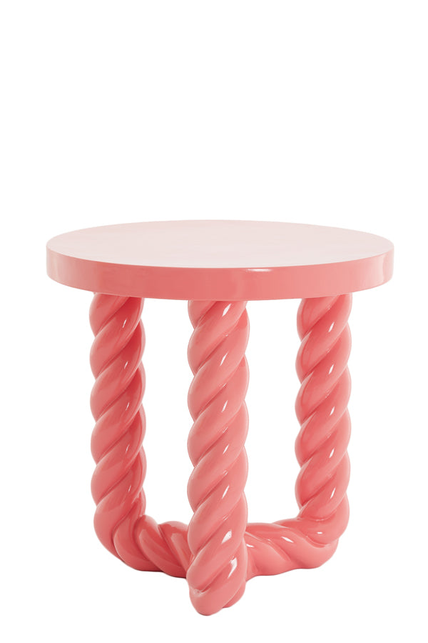 Light & Living Living Side table 46x46 cm VALLEJO shiny pink House of Isabella UK