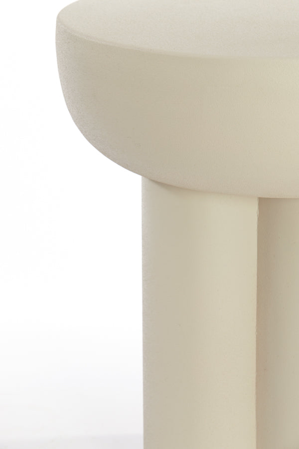 Light & Living Living Side table 46x50 cm MIKOLA matt cream House of Isabella UK